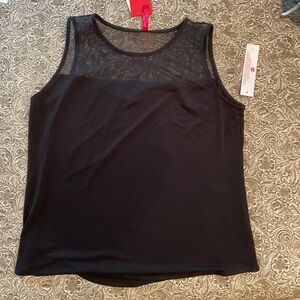 Elegant Black Mesh Women's Top IC Collection